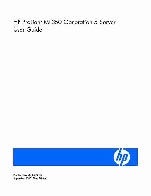 HP PROLIANT ML350 GENERATION 5-page_pdf